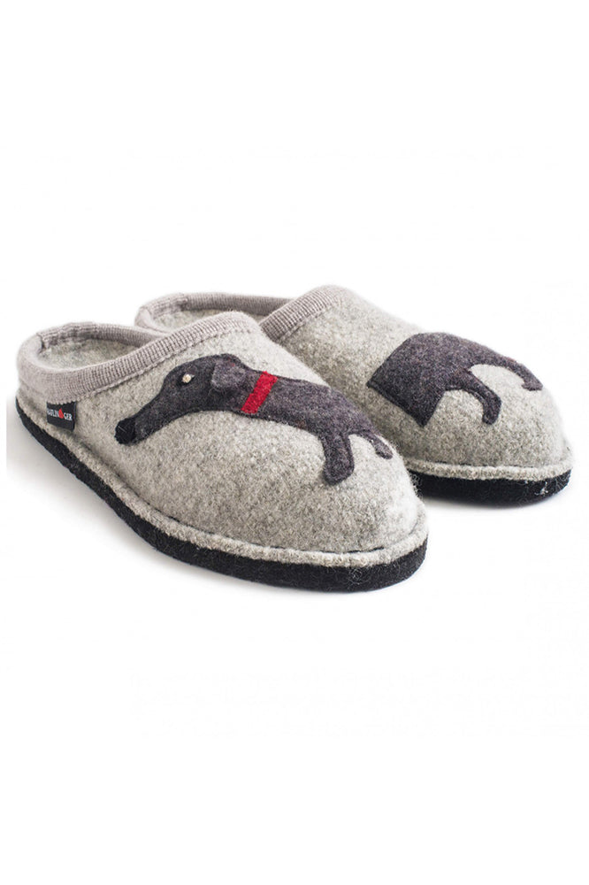 PANTOFOLE AUTUNNO/INVERNO UNISEX  GRIGIO DOGGY WALKSTOFF HAFLINGER 