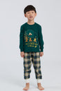 PIGIAMA BAMBINO  VERDE 6427 FOGLIE HAPPY PEOPLE 