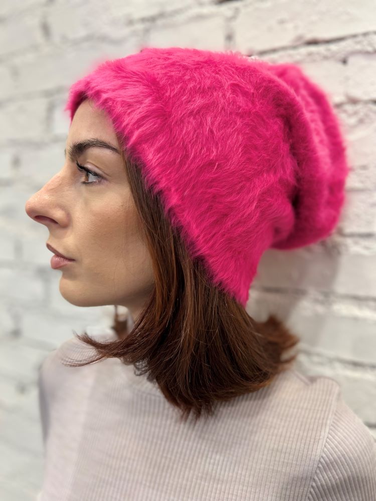 CAPPELLO AUTUNNO/INVERNO DONNA  ROSA ANGORA BEANIE PINK KOPKA 
