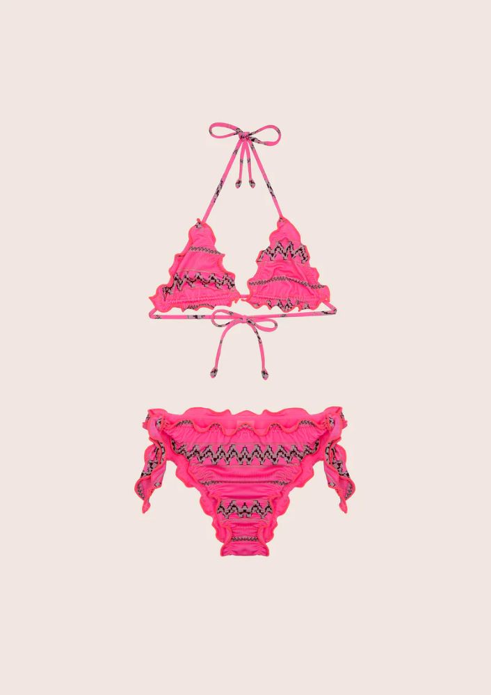 BIKINI TRIANGOLO BAMBINA  FUCSIA FJ24-1524 X05 FXXK 