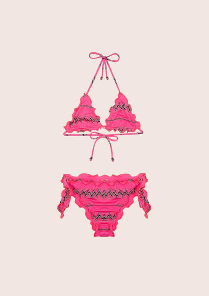 BIKINI TRIANGOLO BAMBINA  FUCSIA FJ24-1524 X05 FXXK 