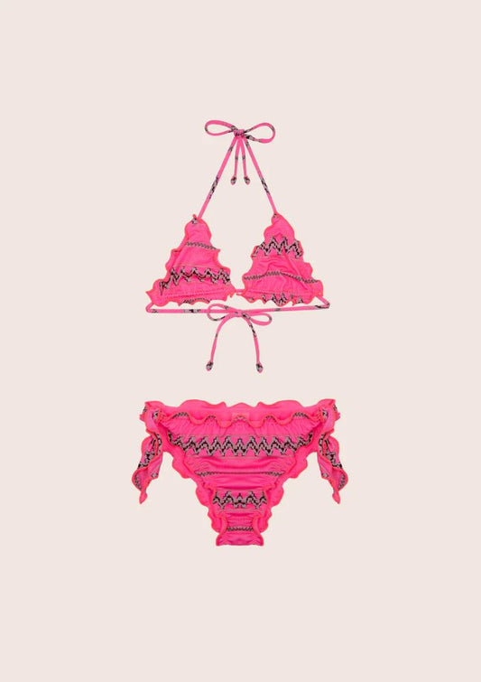 BIKINI TRIANGOLO BAMBINA  FUCSIA FJ24-1524 X05 FXXK 