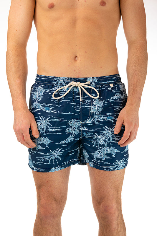 BOXER MOLLA UOMO  BLU RIVIERA 037HAWAI ROY ROGER'S 