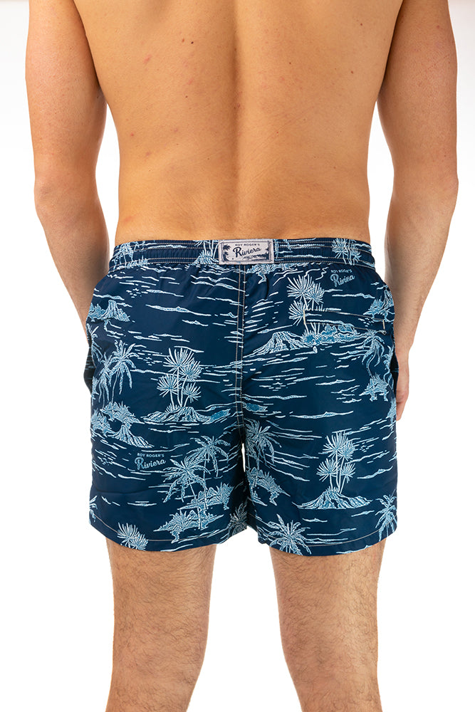 BOXER MOLLA UOMO  BLU RIVIERA 037HAWAI ROY ROGER'S 