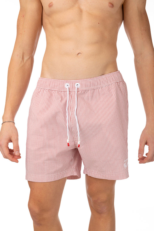 BOXER MOLLA UOMO  ROSSO SEERSUCKER ROSSO ROY ROGER'S 