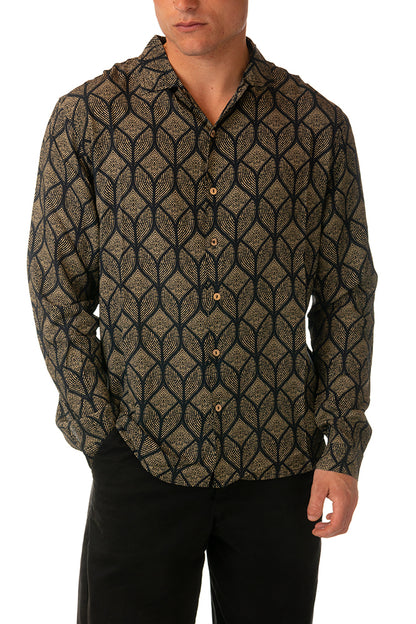 MAGLIA CAMICIA UOMO  BIANCO LSH PARGOBLACK TOOCO 