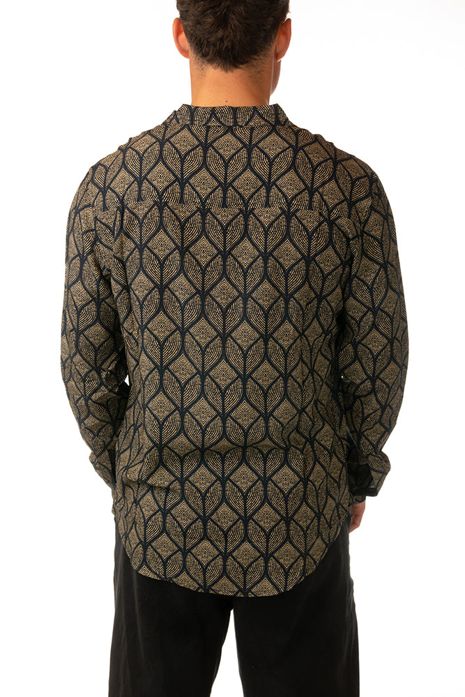 MAGLIA CAMICIA UOMO  BIANCO LSH PARGOBLACK TOOCO 