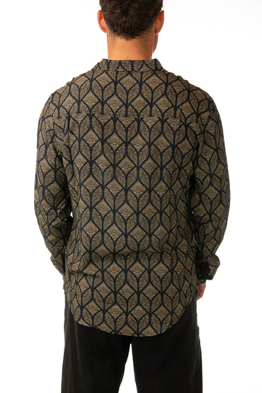MAGLIA CAMICIA UOMO  BIANCO LSH PARGOBLACK TOOCO 
