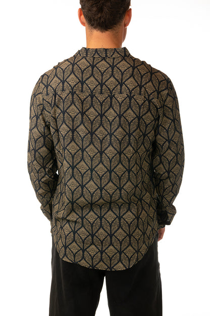 MAGLIA CAMICIA UOMO  BIANCO LSH PARGOBLACK TOOCO 