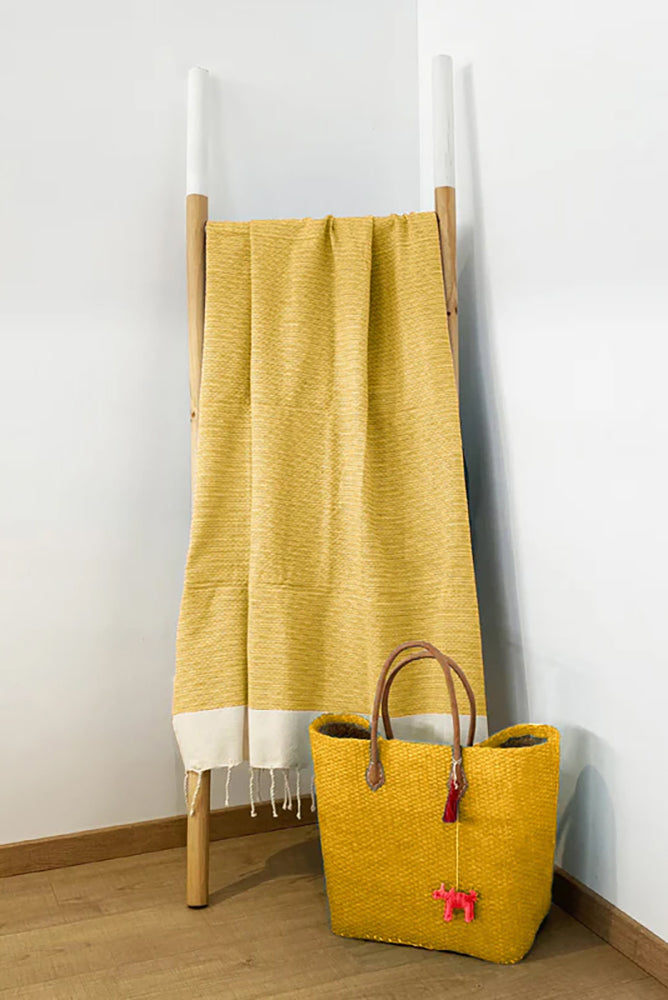 TELO MARE COTONE UNISEX  GIALLO ATHENA TOURNESOL COMPTOIR DE LA PLAGE 