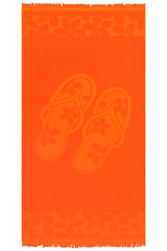 TELO MARE SPUGNA UNISEX  ARANCIO DANTELA KERLAZ COMPTOIR DE LA PLAGE 