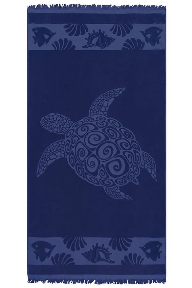 TELO MARE SPUGNA UNISEX  BLU DANTELA KKELLY COMPTOIR DE LA PLAGE 