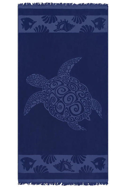 TELO MARE SPUGNA UNISEX  BLU DANTELA KKELLY COMPTOIR DE LA PLAGE 