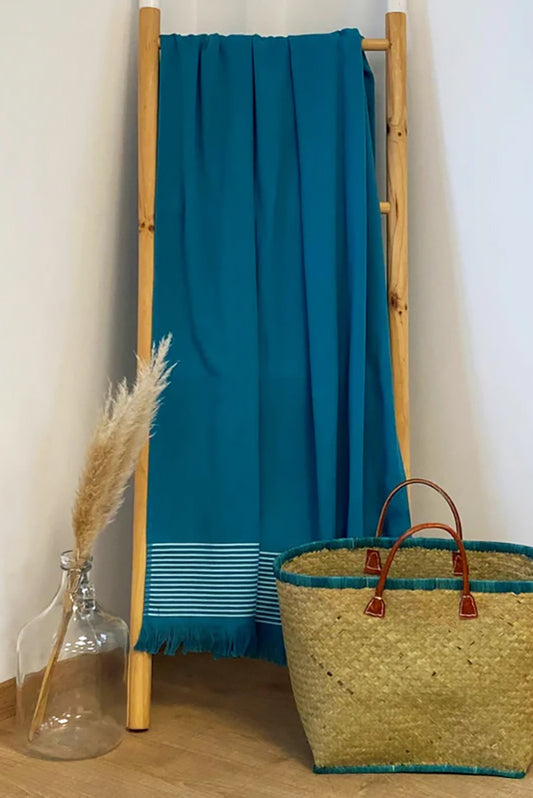 TELO MARE SPUGNA UNISEX  AZZURRO PASKI LAKE COMPTOIR DE LA PLAGE 