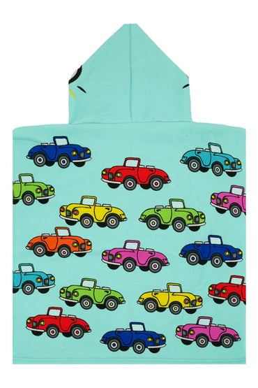 ACCAPPATOIO MICROFIBRA BAMBINO  CELESTE PONCHODREAMY CARS COMPTOIR DE LA PLAGE 