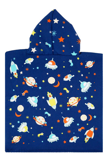 ACCAPPATOIO MICROFIBRA BAMBINO  BLU PONCHODREAMY GALAXY COMPTOIR DE LA PLAGE 