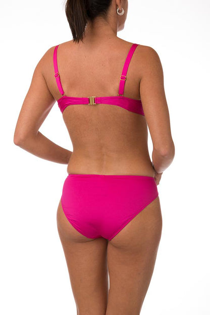 BIKINI Donna ROIDAL FERRETTO Coppa D slip coprente Fucsia
