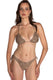 BIKINI Donna PIN UP TRIANGOLO  slip brasiliana con lacci Beige