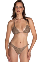 BIKINI TRIANGOLO DONNA  BEIGE PF067CF 002 PIN UP 