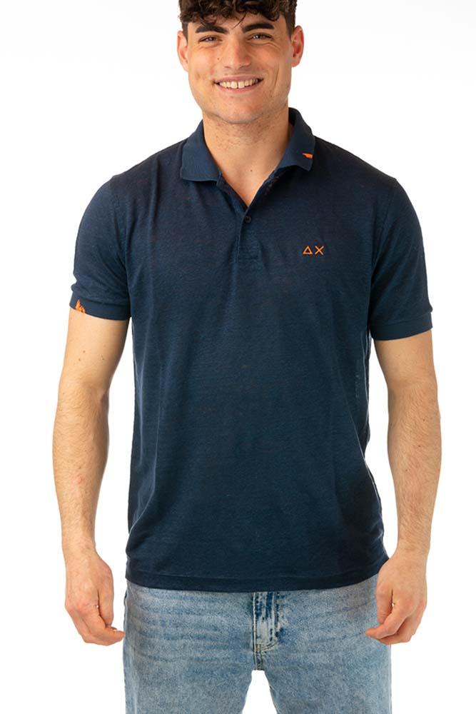 MAGLIA POLO UOMO  BLU NAVY A34144 07NAVY SUN 68 