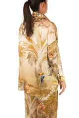 MAGLIA CAMICIA DONNA  GIALLA CAM JUNGLE iv.am 