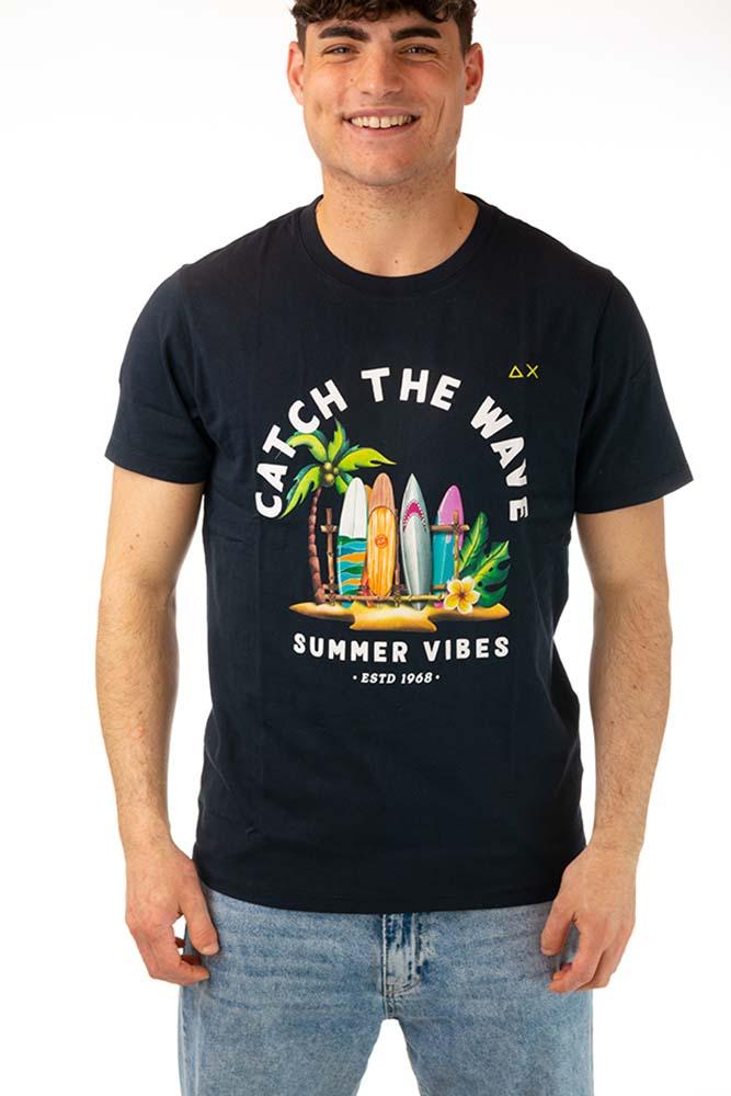MAGLIA Uomo SUN 68 T-SHIRT   Blu navy