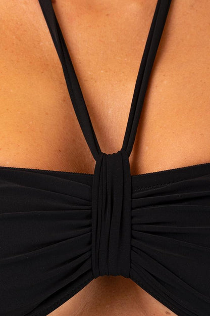 BIKINI Donna CINZIA CORTESI FASCIA  slip con fiocchi Nero
