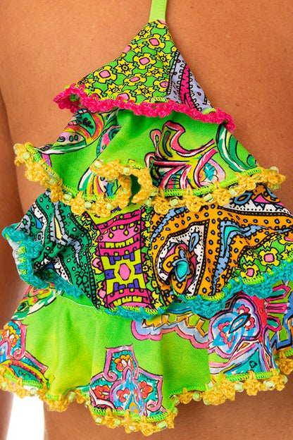 BIKINI TRIANGOLO DONNA  VERDE E14 E02 21 VERDE LAETITIA BEACHWEAR 