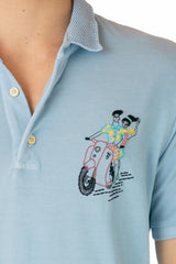 MAGLIA POLO UOMO  AZZURRO