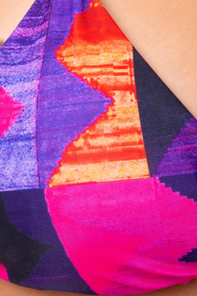 BIKINI TRIANGOLO DONNA  VIOLA WLTR KALEIDOPURPLE TOOCO 