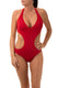 INTERO Donna BE BEACH TRIKINI  slip brasiliana Rosso scuro