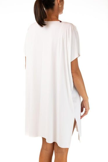 KAFTANO DONNA  AVORIO CLEO BIANCO BE BEACH 