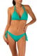 BIKINI Donna MARETTE TRIANGOLO  slip con fiocchi Verde