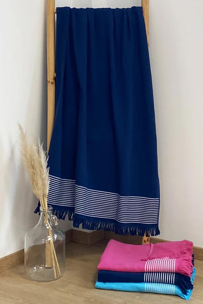 TELO MARE SPUGNA UNISEX  BLU