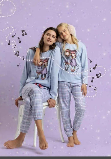 PIGIAMA BAMBINA SANTORO    Azzurro