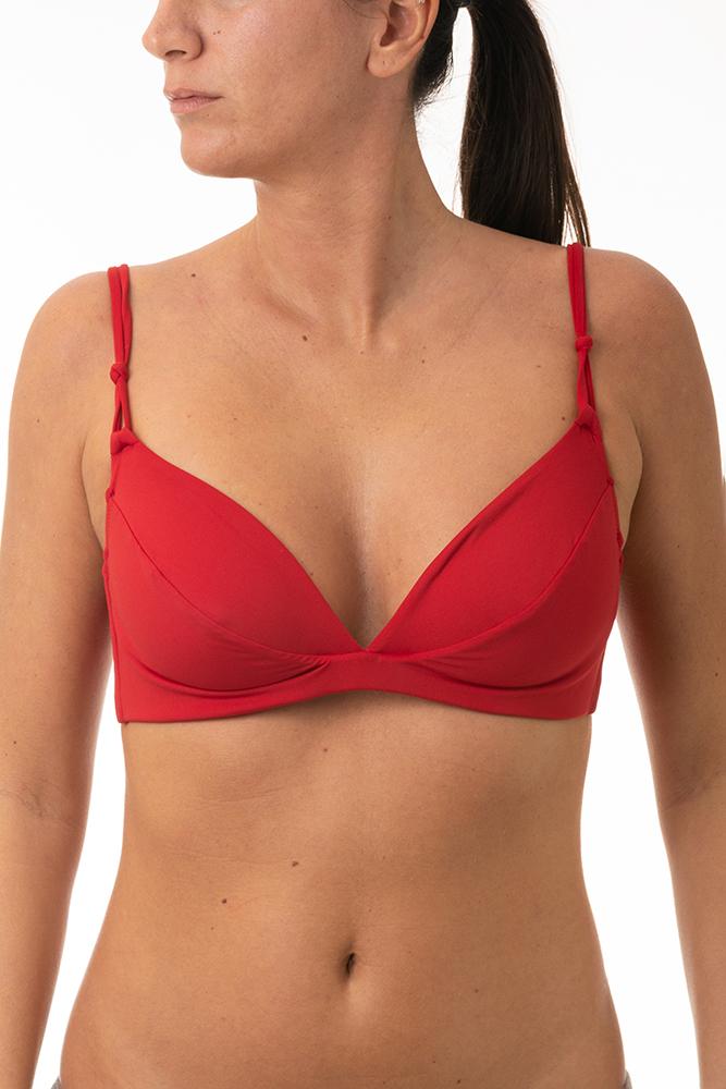 MIX REGGISENO FERRETTO DONNA  ROSSO SCURO ANETO REDV BE BEACH 