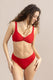 BIKINI Donna FISICO BRASSIERE  slip coprente Rosso