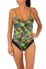 INTERO  IMBOTTITO DONNA  VERDE SELENE JUNGLE OLYMARE 
