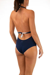 INTERO  SENZA IMBOTTITURA DONNA  BLU/BIANCO