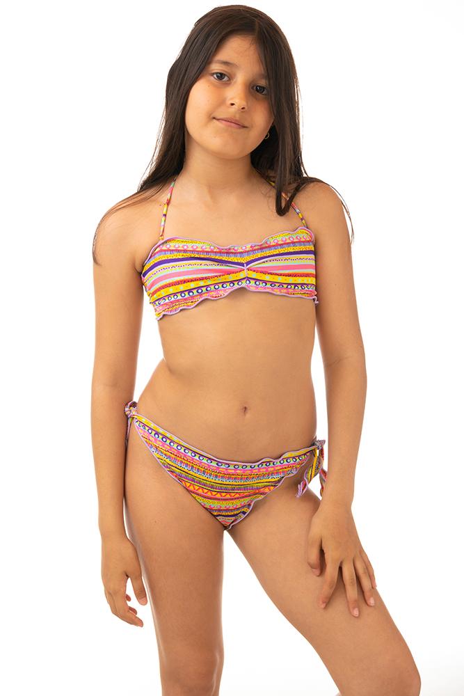 BIKINI FASCIA BAMBINA  FUCSIA