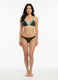 BIKINI Donna nina27 TRIANGOLO  slip brasiliana Lurex blu