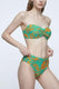 BIKINI Donna ROIDAL FASCIA Coppa C slip coprente Verde/arancio