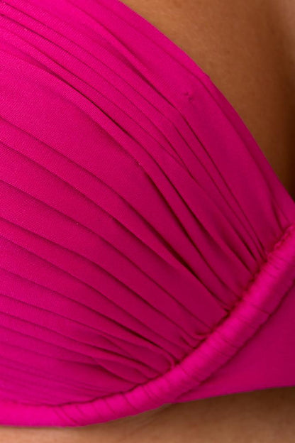 BIKINI Donna ROIDAL COPPA PREFORMATA Coppa C slip Alto Fucsia