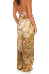 PANTALONE DONNA  GIALLO PIGS JUNGLE iv.am 