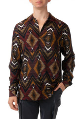 MAGLIA CAMICIA UOMO  MARRONE