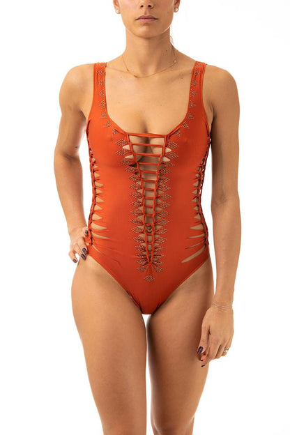 INTERO  SENZA IMBOTTITURA DONNA  ARANCIO PF018I 012 PIN UP 