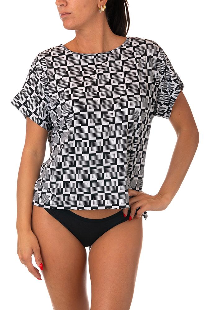 MAGLIA DONNA  NERO/BIANCO 125227 NERO Isabelle 