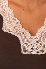 CAMICIA DA NOTTE DONNA  MARRONE