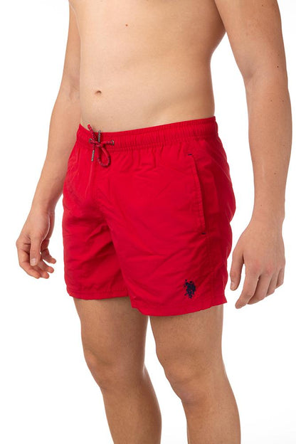 BOXER Uomo US POLO con elastico  CORTO Rosso