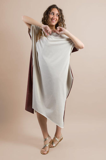  BICOLOR MARRONE AVORIO LUREX BE BEACH 